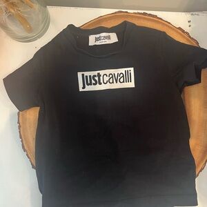 Just Cavalli Black Short Sleeve Tee size 3